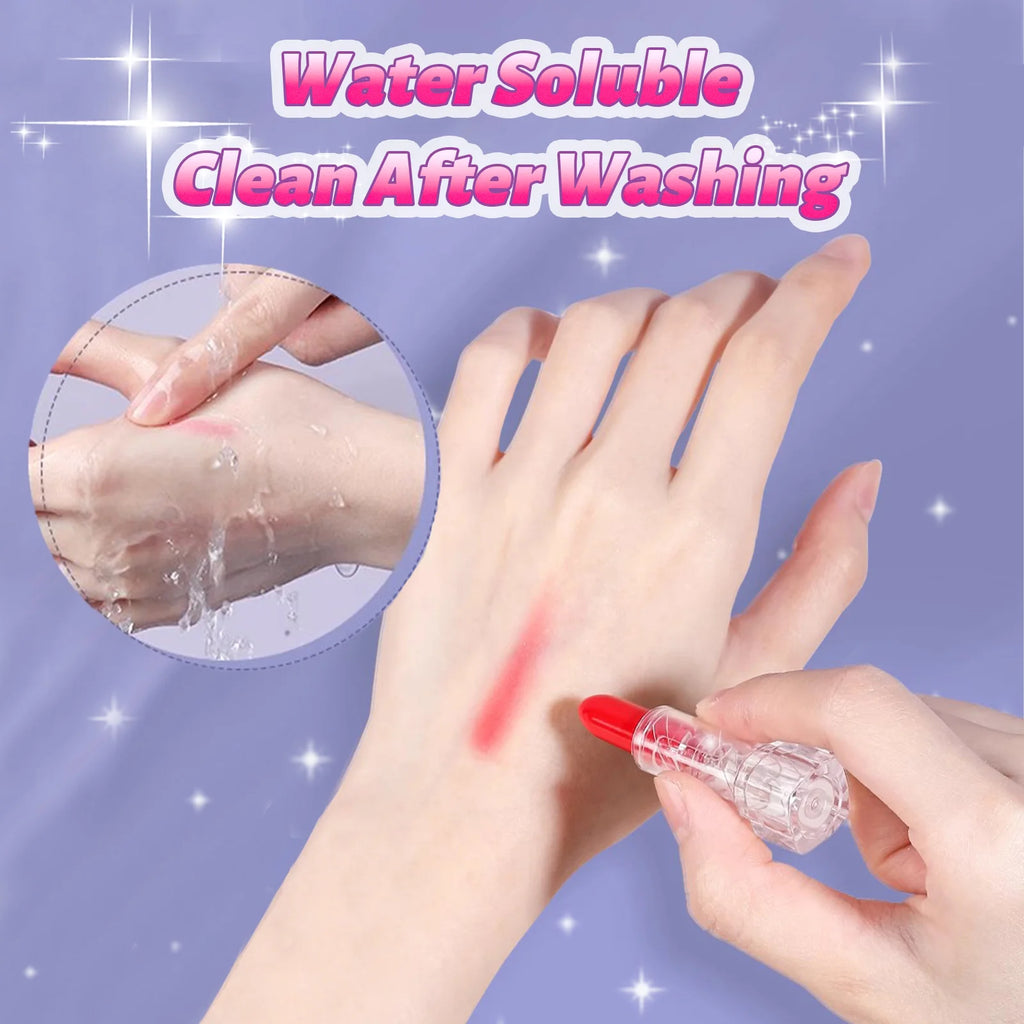 Kids Makeup Set Washable Safe Set Multi-Layer Pink Foldable Storage Box Holiday Gift