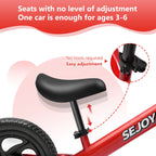 Toddler Balance Bike Lightweight Bike Adjustable Seat and Handle No Pedal Car