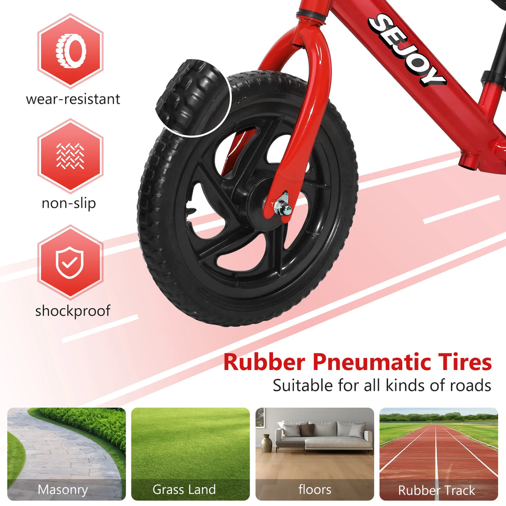 Toddler Balance Bike Lightweight Bike Adjustable Seat and Handle No Pedal Car