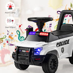 Toddler Ride On Car Police Push Car Foot-to-Floor Sliding Toy with Light Under Seat Storage Holiday Toy
