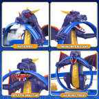 Kids Dragon Track Cars Set with Light & Spray Racing Car Toy Two-player Game Toys Holiday Gift