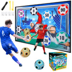 Kids Football Game Set Toss Soccer Goal Game with Velcro Balls Indoor Outdoor Toys