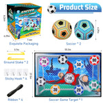 Kids Football Game Set Toss Soccer Goal Game with Velcro Balls Indoor Outdoor Toys