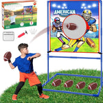 Football Throwing Target Games with 4 Inflatable Rugby Balls Garden Backyard Toss Sport Indoor Outdoor Toy