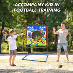 Football Throwing Target Games with 4 Inflatable Rugby Balls Garden Backyard Toss Sport Indoor Outdoor Toy
