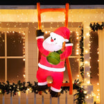 6ft Christmas Inflatable Decorations Climbing Santa Hanging with Light Holiday Decorations
