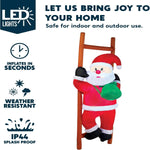 6ft Christmas Inflatable Decorations Climbing Santa Hanging with Light Holiday Decorations