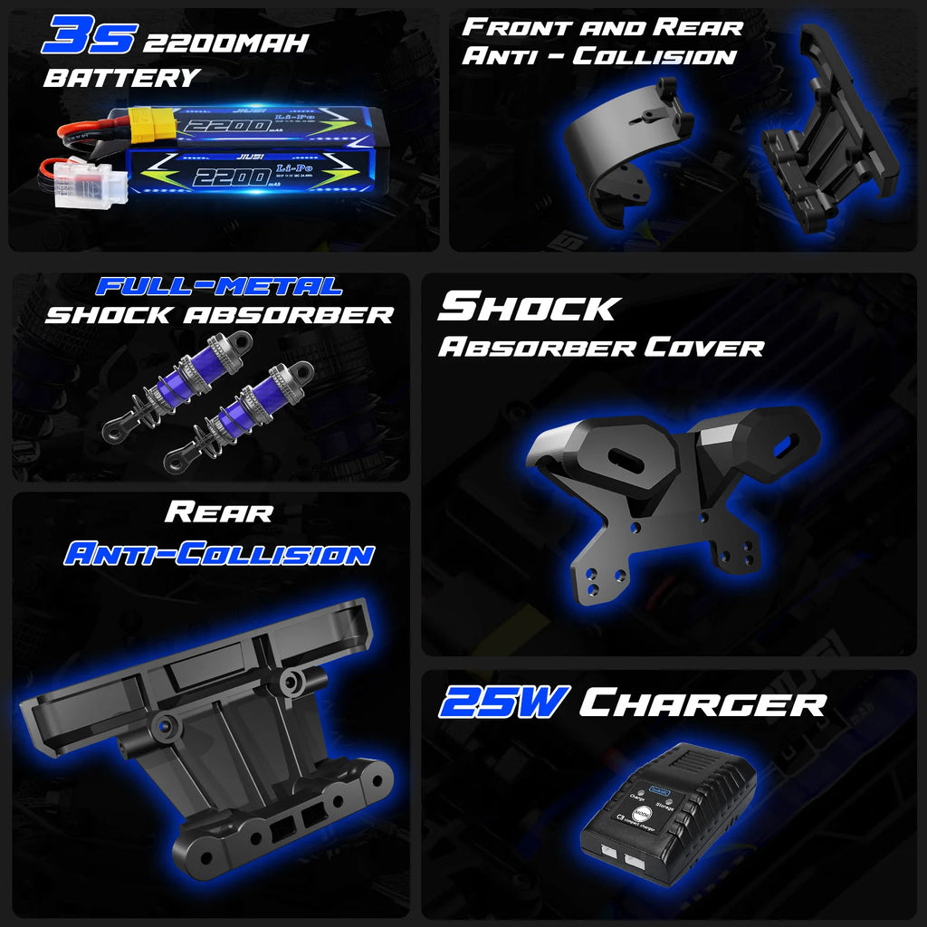 1/12 Brushless RC Cars 50mph Hobby Fast Off-road Drift Car 4WD Racing RC Truck Holiday Toys