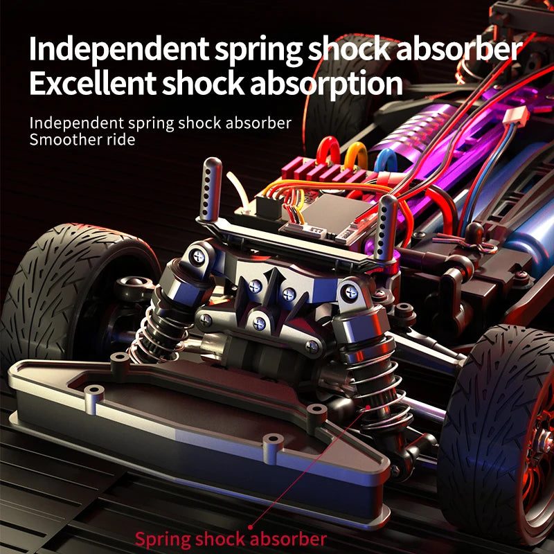 1/16 RC Drift Car 2.4G Remote Control Racing Car with LED Lights 4WD Brushed/Brushless Car