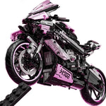 Motorcycle Building Blocks Kit Racing Motorcycle Model Desk Ornament for Kids and Adults