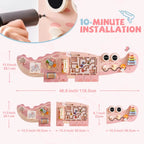 Toddlers Wooden Busy Board Learning Toy Wall Mounted Activity Centre with Gears Maze Toy