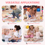 Toddlers Wooden Busy Board Learning Toy Wall Mounted Activity Centre with Gears Maze Toy