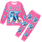 67 in Steal A Brainrot Costume Six-Seven Pajamas Set Long-Sleeve Tops Pants Soft Comfortable Sleepwear for Boys Girls