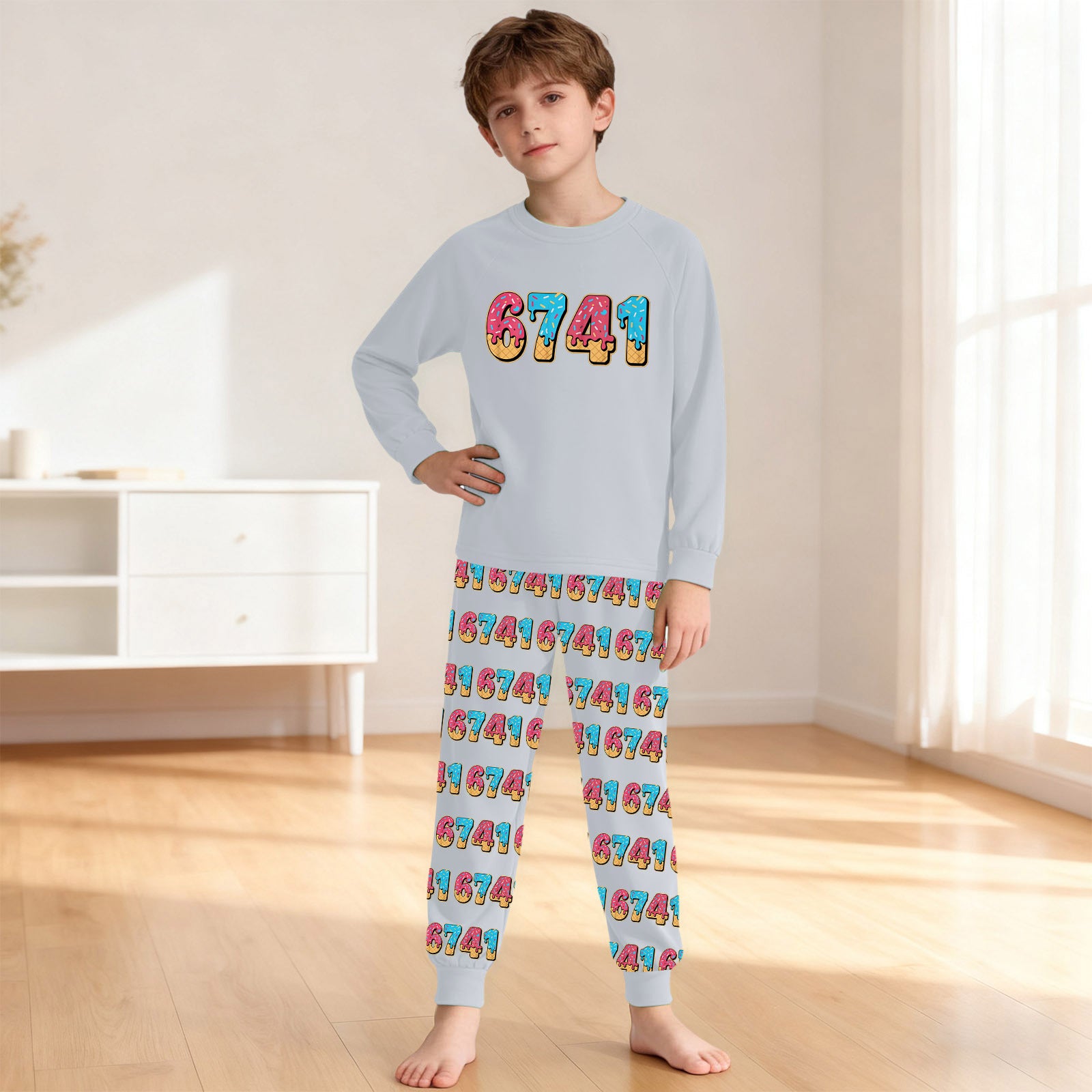 41 67 in Steal A Brainrot Pajamas 41 Meme Matching Loungewear Set Comfortable Sleepwear 2-piece Set