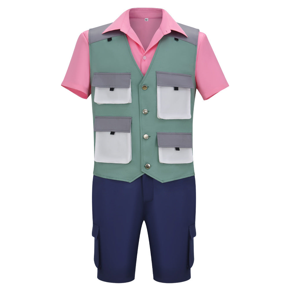 Nibbles Costume Cute Beaver Outfit Pink Shirt Vest Shorts 3pcs Suit for Cosplay