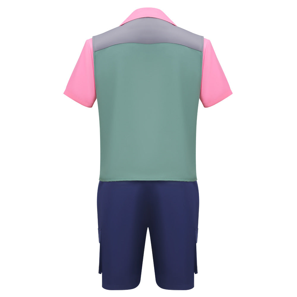 Nibbles Costume Cute Beaver Outfit Pink Shirt Vest Shorts 3pcs Suit for Cosplay