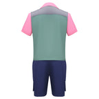 Nibbles Costume Cute Beaver Outfit Pink Shirt Vest Shorts 3pcs Suit for Cosplay