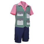 Nibbles Costume Cute Beaver Outfit Pink Shirt Vest Shorts 3pcs Suit for Cosplay