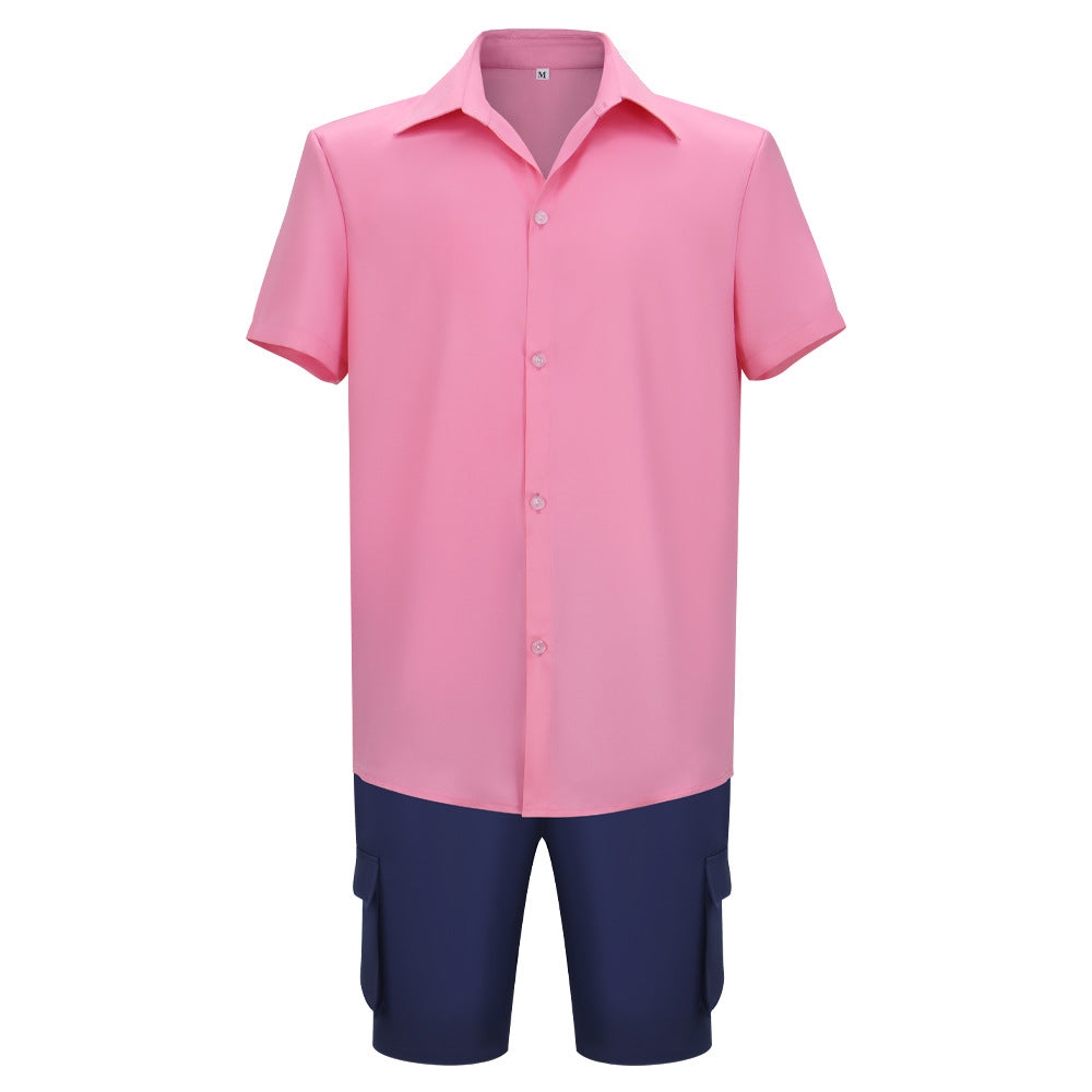 Nibbles Costume Cute Beaver Outfit Pink Shirt Vest Shorts 3pcs Suit for Cosplay