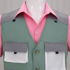 Nibbles Costume Cute Beaver Outfit Pink Shirt Vest Shorts 3pcs Suit for Cosplay