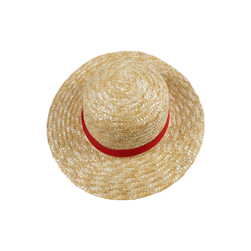 Straw Hat Loofie Costume Red Captain Adventure Cosplay Shirt Pants Hat and Accessories Suit