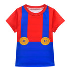 3pcs Plumber Hero Outfit Cute Shirt Pleated Bow Skirt and Matching Bag