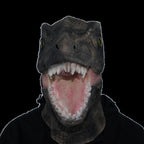 Dino Mask Realistic Latex Velociraptor Head Mask Jurassic Cosplay Halloween Costume Accessory