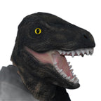 Dino Mask Realistic Latex Velociraptor Head Mask Jurassic Cosplay Halloween Costume Accessory