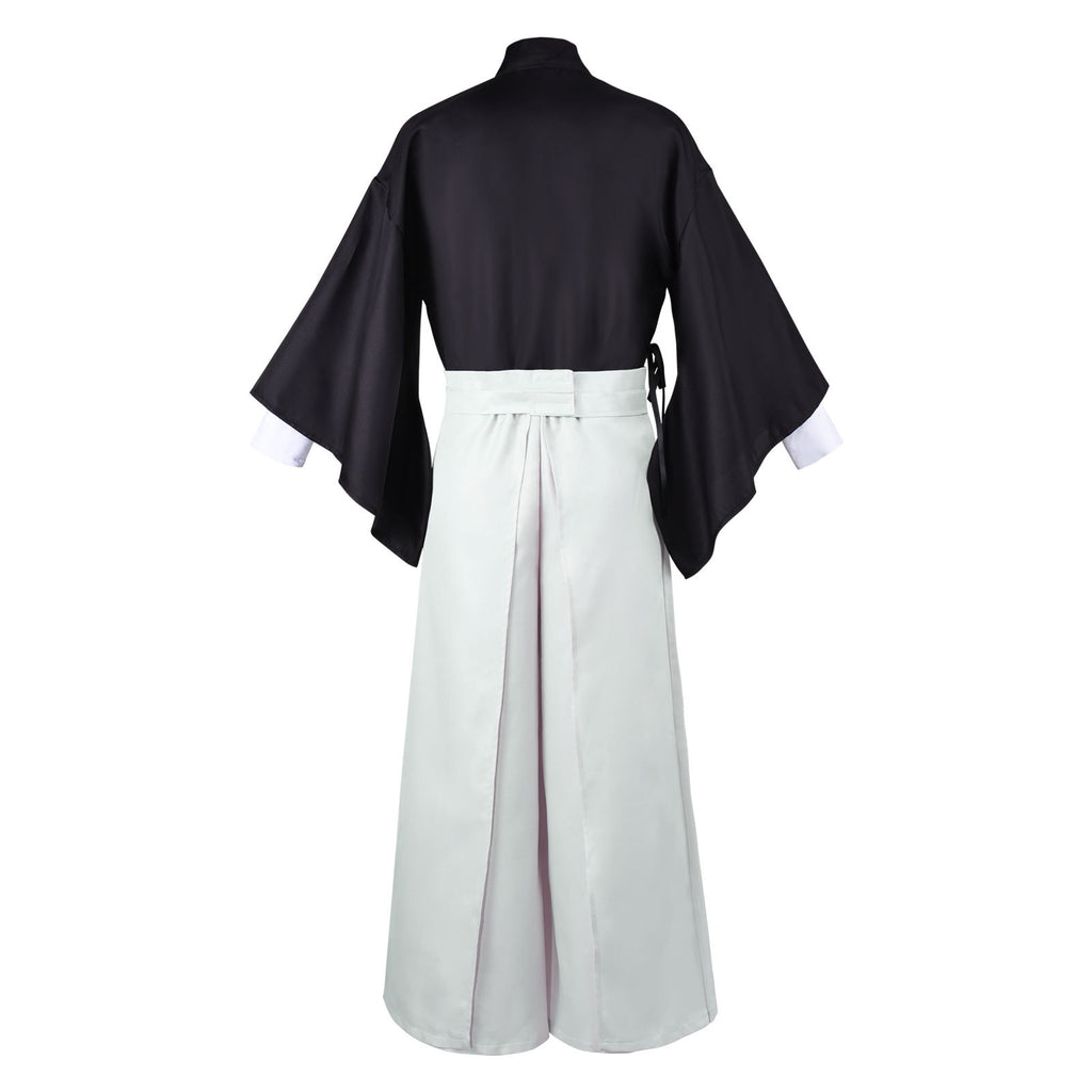 Naoya Costume Black Kimono Outerwear with Pleated Culottes Full Cosplay Set