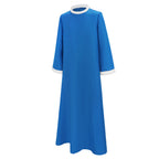 Classic Evil Wizard Costume Blue Magic Robe Hat and Glasses for Cosplay