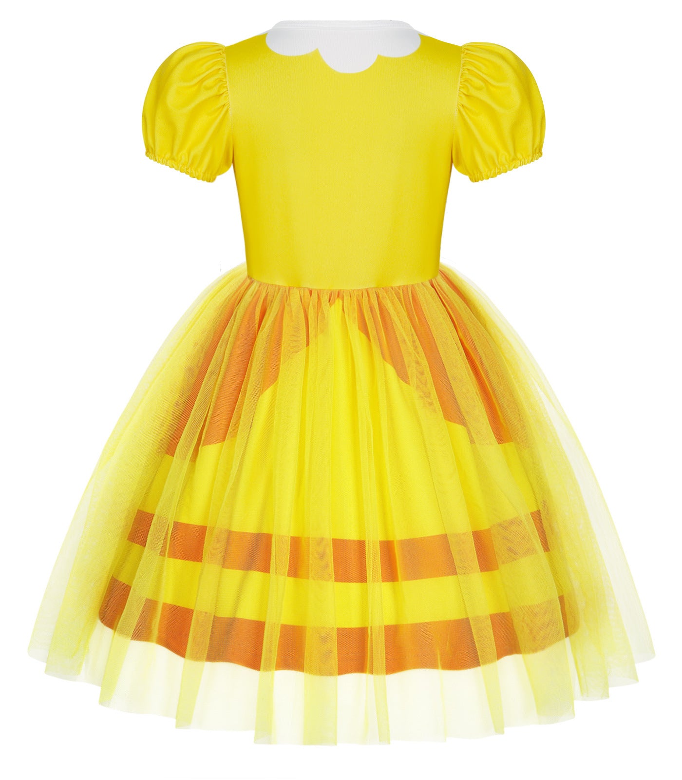 Rosalina Princess Dress Soft Multi-Layered Tulle Party Gown with Puffy Sleeves for Daily Wear