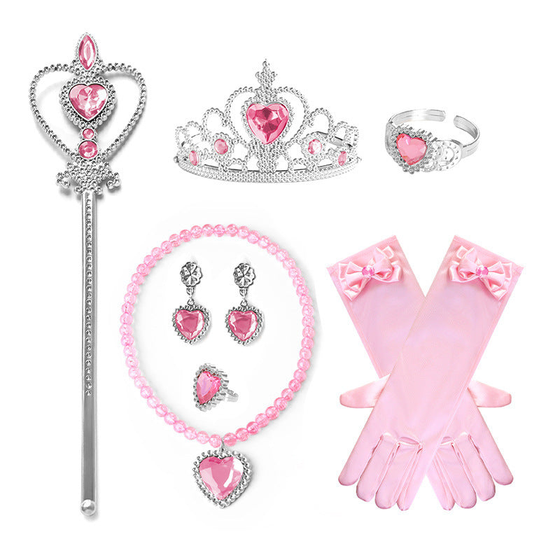 Princess Party Costume Tulle Tutu Dress with Crown and Accessories for Carnival Theme Events