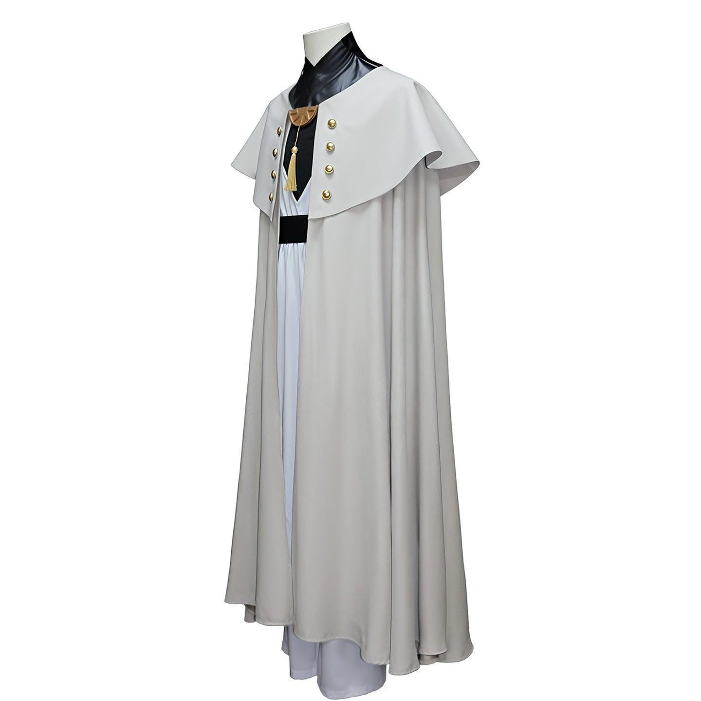 Witch Master Qifrey Costume Full Set with Cloak Dress Pointed Wizard Hat and Gold Glasses for Magic Mentor Roleplay