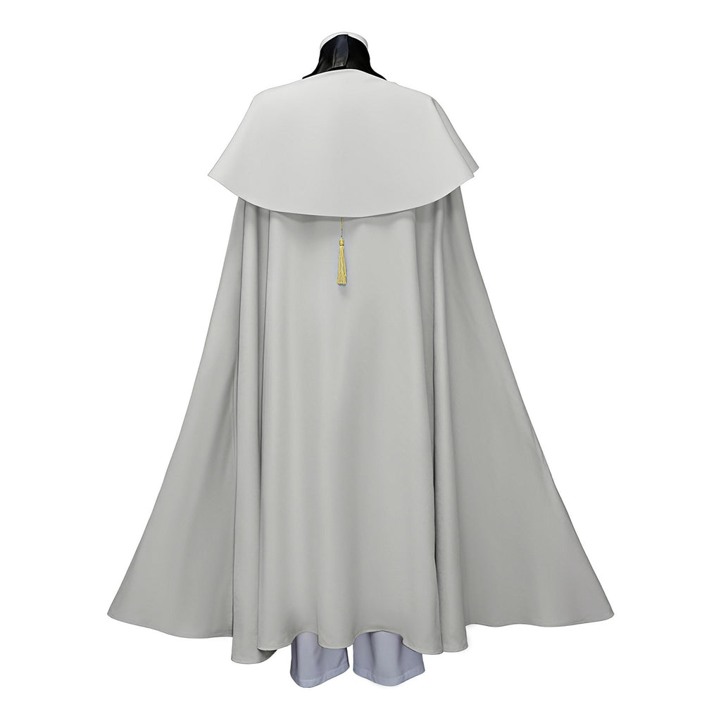 Witch Master Qifrey Costume Full Set with Cloak Dress Pointed Wizard Hat and Gold Glasses for Magic Mentor Roleplay