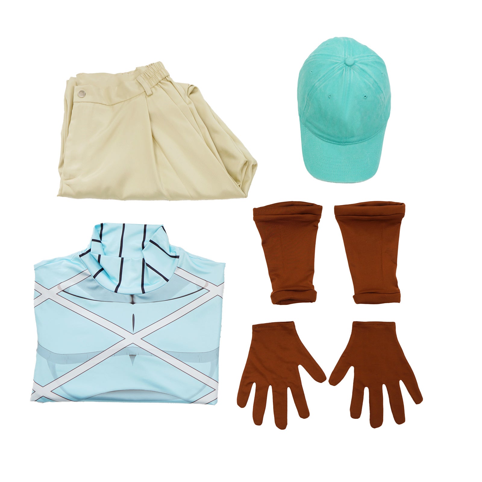 JJBA Dio Costume Racing Rider Hat Gloves and Pants Casual Wear for Anime Fans