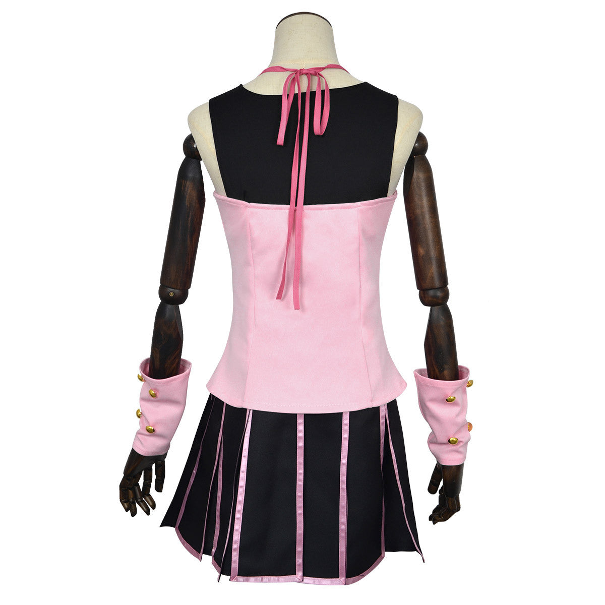 JJBA Lucie Costume Pink Tops Skirt Pantyhose and Accessories for Comic Con Events
