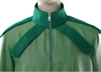JJBA Race Coordinator Outfit Long Green Trench Coat with Pants for Anime Fans Cosplay