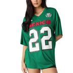 Futbol Jersey Mexico Breathable Soccer Mesh Shirts Quick-dry Football Tops with Cap for Daily Casual Wear