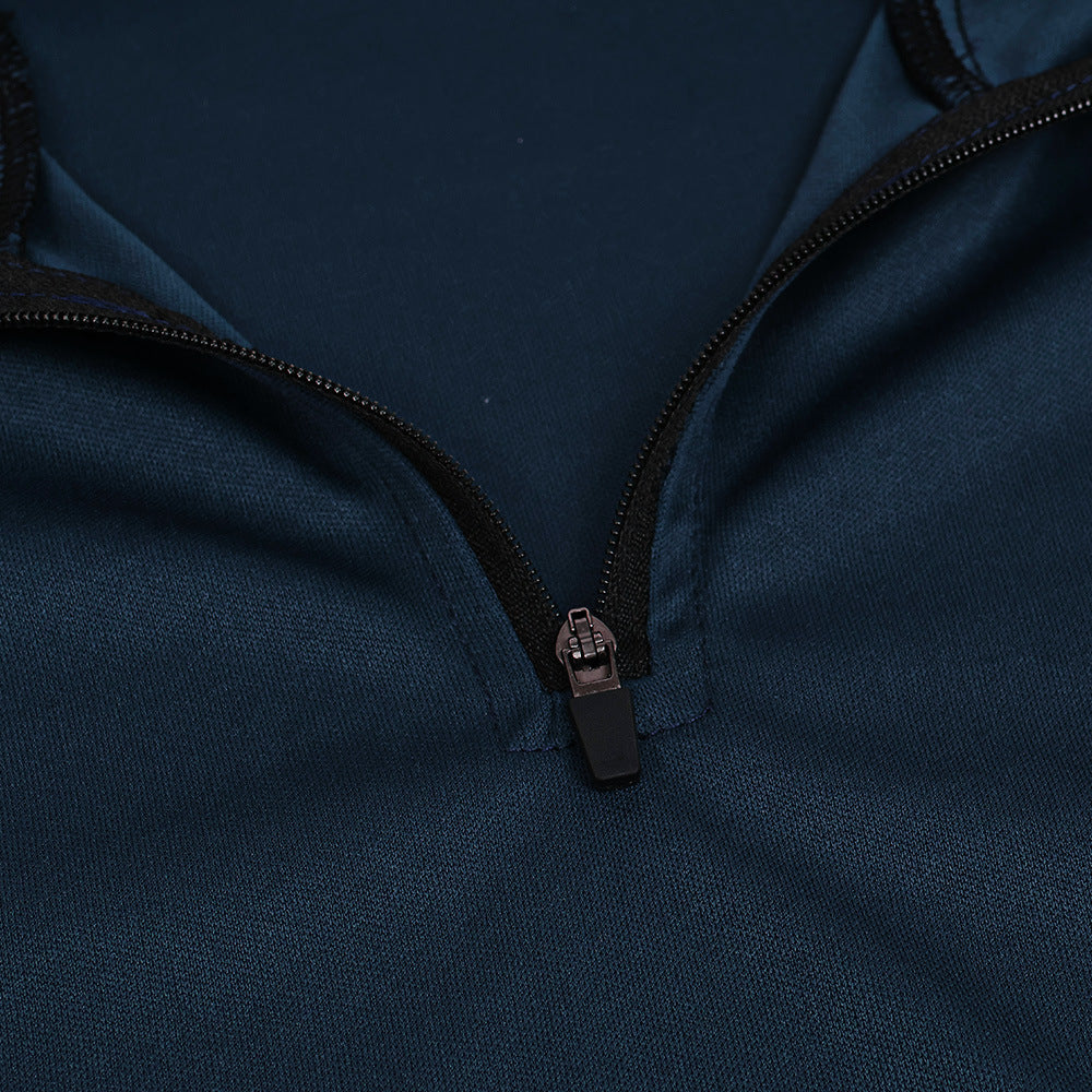 Survival Horror Agent Tactical Outfit Black Leather Coat with Fur Collar Blue Inner Shirt and Pants for Cosplay
