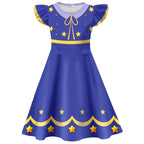 Braided Doll Outfit Navy Star Ruffle Dress with Tights and Bag for 2026 Cosplay Events