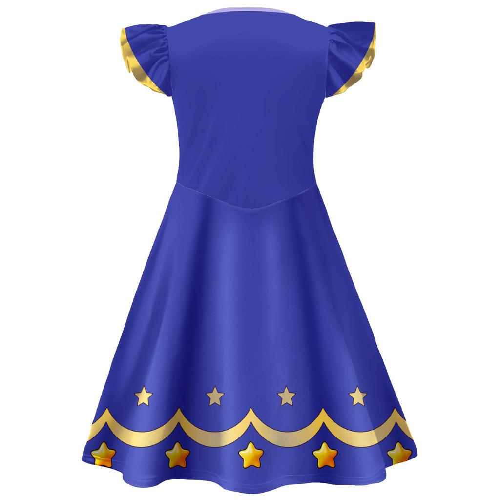 Braided Doll Outfit Navy Star Ruffle Dress with Tights and Bag for 2026 Cosplay Events