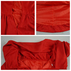 Women The Devil Miranda Gown Chief Editor Red One-Sleeve Off Shoulder Satin High Low Dress for Formal Events