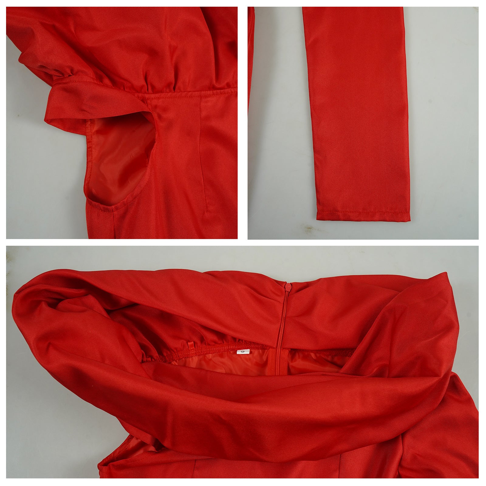 Women The Devil Miranda Gown Chief Editor Red One-Sleeve Off Shoulder Satin High Low Dress for Formal Events