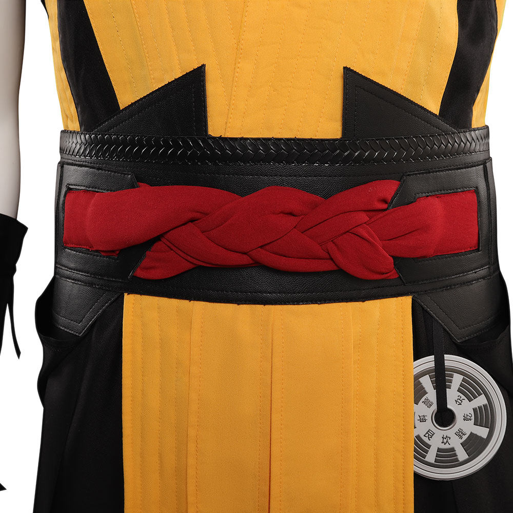 Men's Ninja Costume Yellow and Black Warrior Suit for Professional Cosplay Events and Halloween Parties