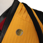 Men's Ninja Costume Yellow and Black Warrior Suit for Professional Cosplay Events and Halloween Parties