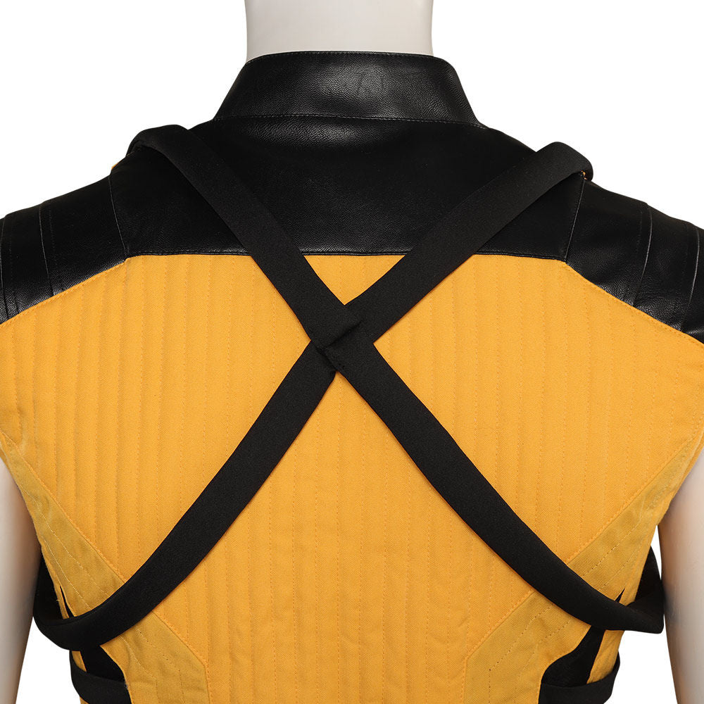 Men's Ninja Costume Yellow and Black Warrior Suit for Professional Cosplay Events and Halloween Parties