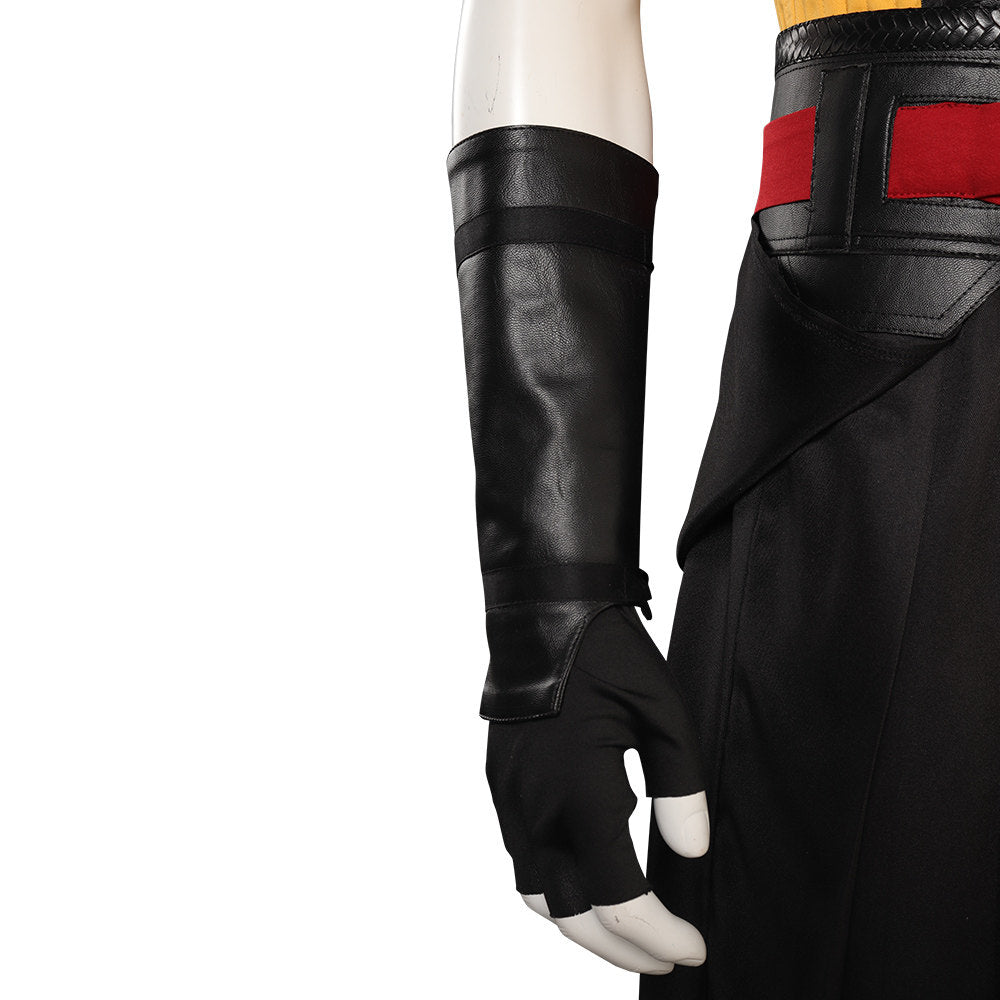 Men's Ninja Costume Yellow and Black Warrior Suit for Professional Cosplay Events and Halloween Parties