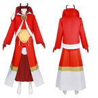 Men's TenSura Movie Benimaru Costume Red Tunic Skirt Suit for Cosplay Themed Party