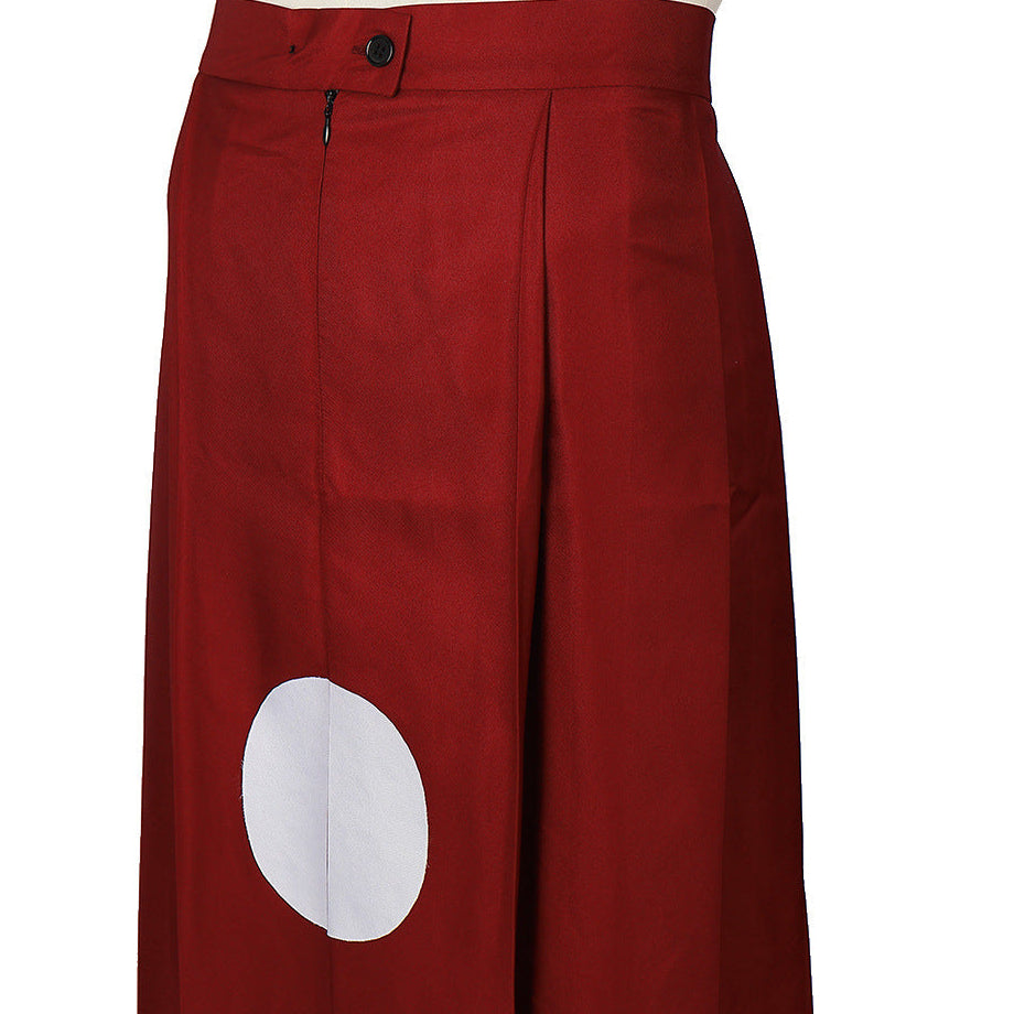 Men's TenSura Movie Benimaru Costume Red Tunic Skirt Suit for Cosplay Themed Party