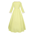 Girls Amber Princess Costume Lime Green Long Sleeve Dress with Crown and Earings for Themed Party